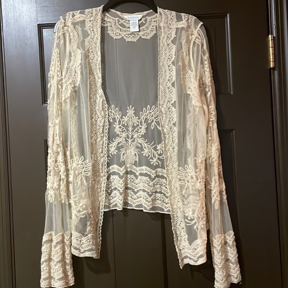Sundance Journey Begins Nylon Lace Boho Jacket Sz S